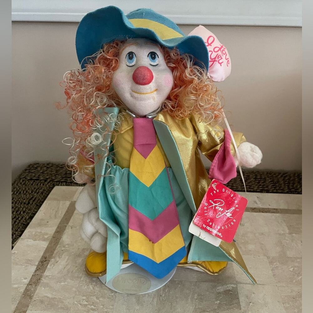 Applause vintage Ron Lee clown doll puppy love